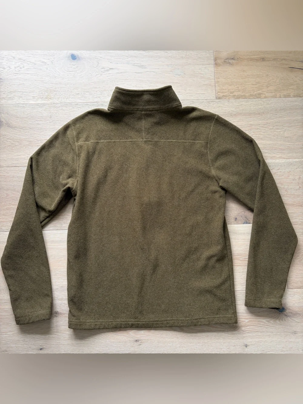 The North Face Textured Cap Rock 1/4 Zip Pullover Olive Men’s M Fleece*9